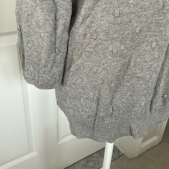 Vince Camuto Gray Detailed Sweater Size S - Picture 5 of 6